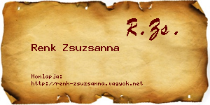 Renk Zsuzsanna névjegykártya
